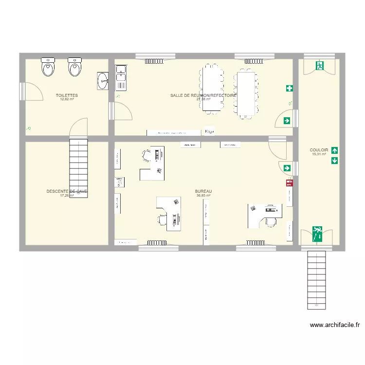 BUREAU ALE QUEVY. Plan de 