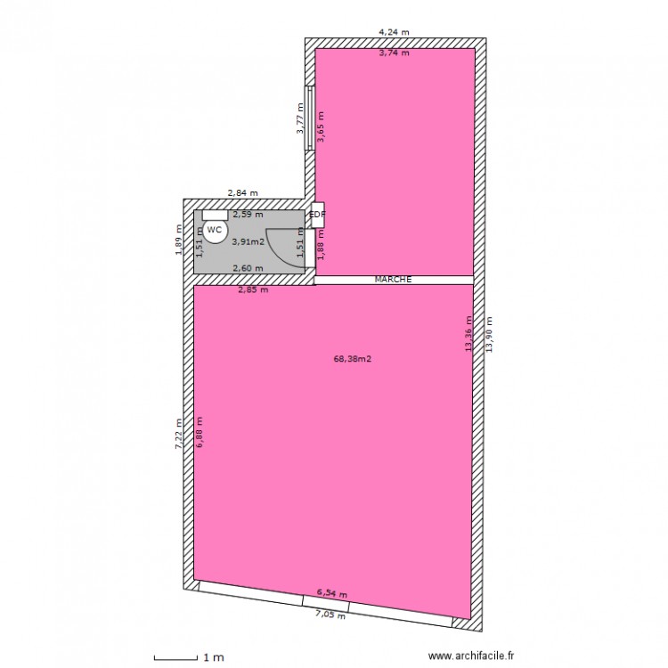 local ecb. Plan de 0 pièce et 0 m2