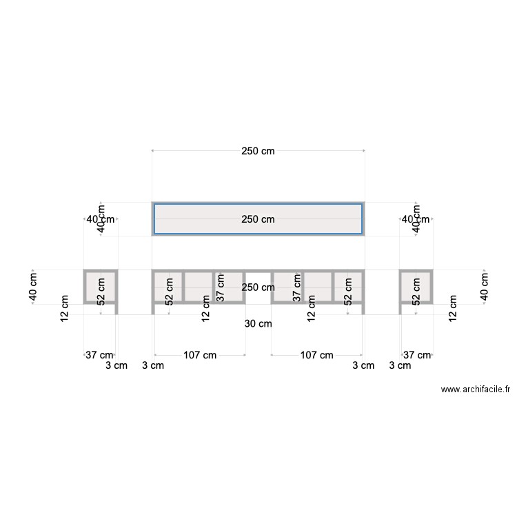 Meuble TV  Vinyle câblage . Plan de 9 pièces et 2 m2