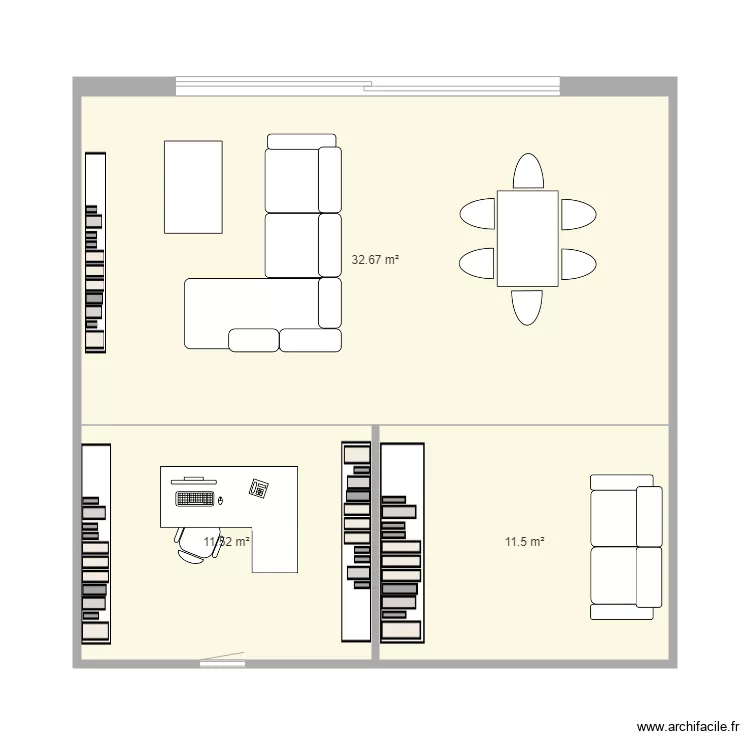salon. Plan de 