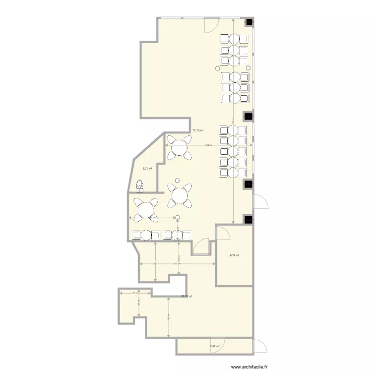 Les coulisses. Plan de 