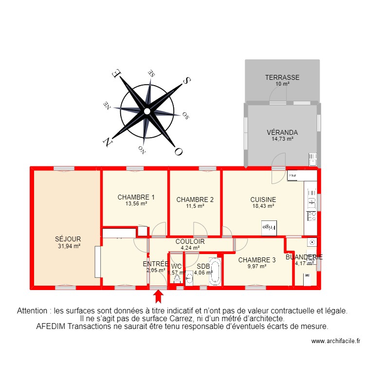 BI 16287 - . Plan de 19 pièces et 158 m2