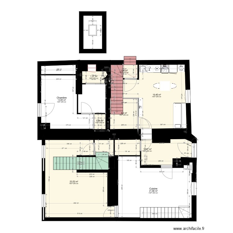 HUG AMENAGEMENT2022. Plan de 46 pièces et 443 m2