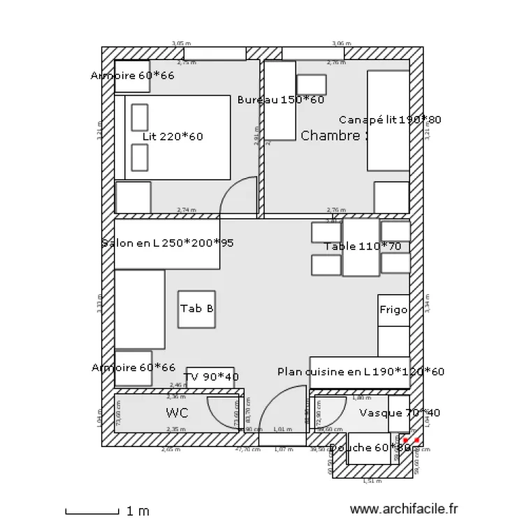 Version 2 Am&eacute;nag&eacute;. Plan de 