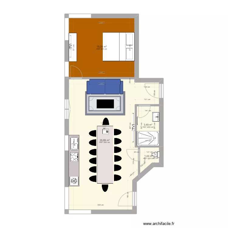 APPARTEMENT ETAGE PREGO. Plan de 
