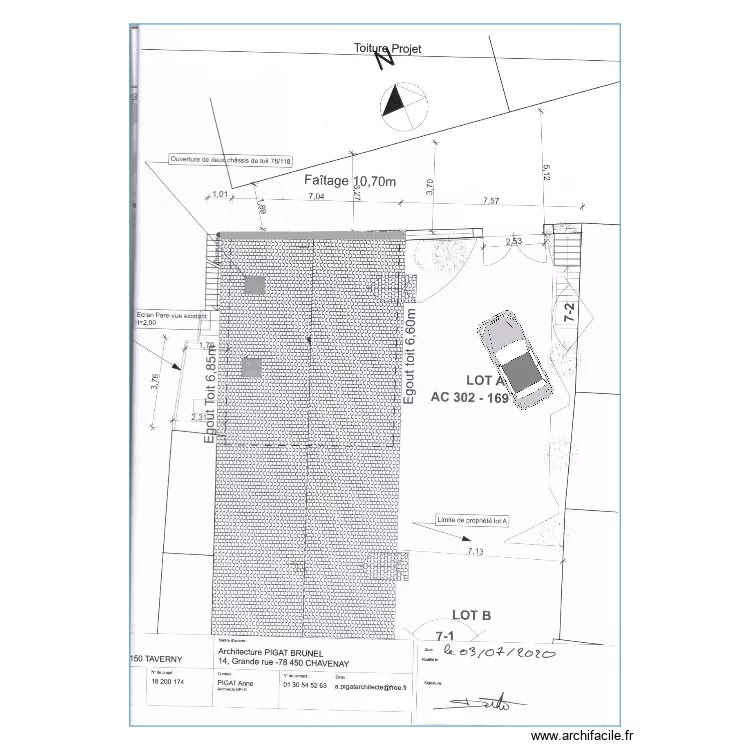 chavenay exter arch. Plan de 