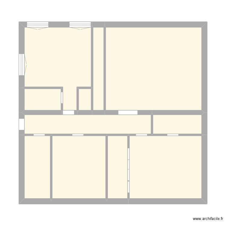 5 Voile initial 2 nu. Plan de 11 pièces et 61 m2