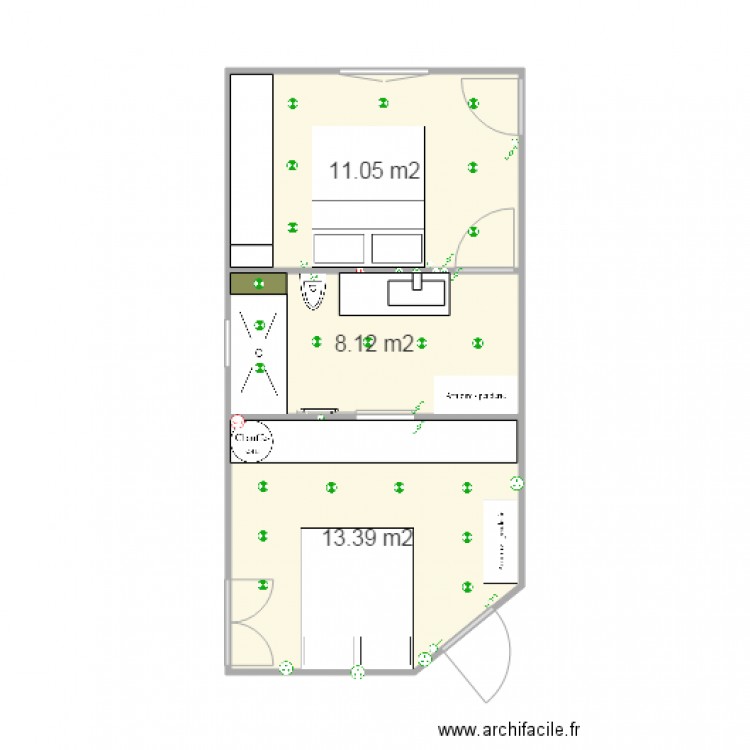 salle de bain. Plan de 0 pièce et 0 m2