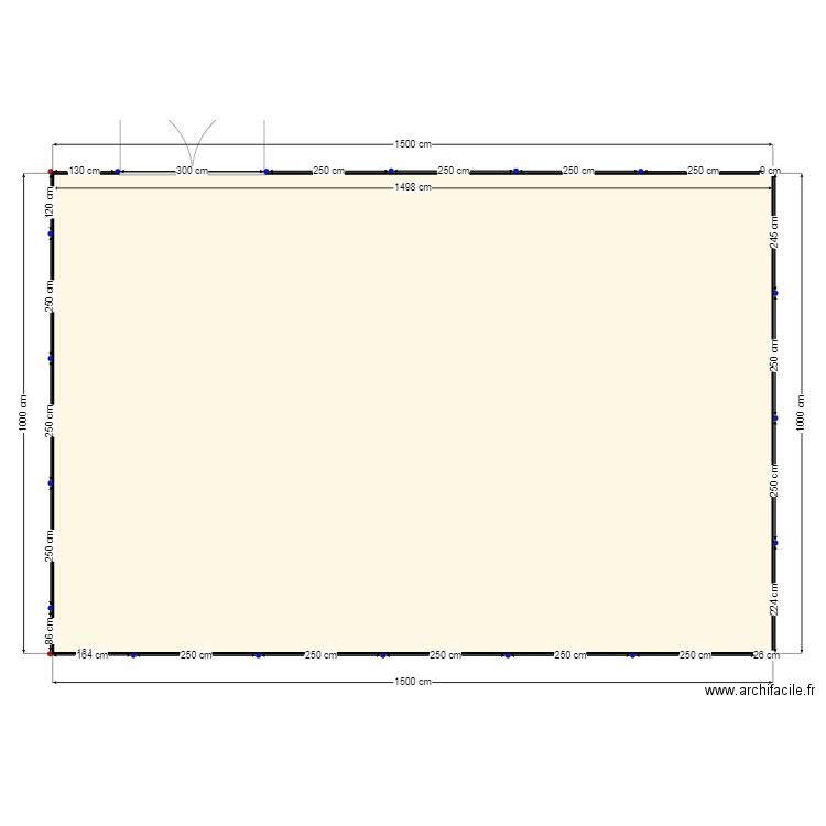 100mx150m Client Rassiyat. Plan de 1 pièce et 150 m2