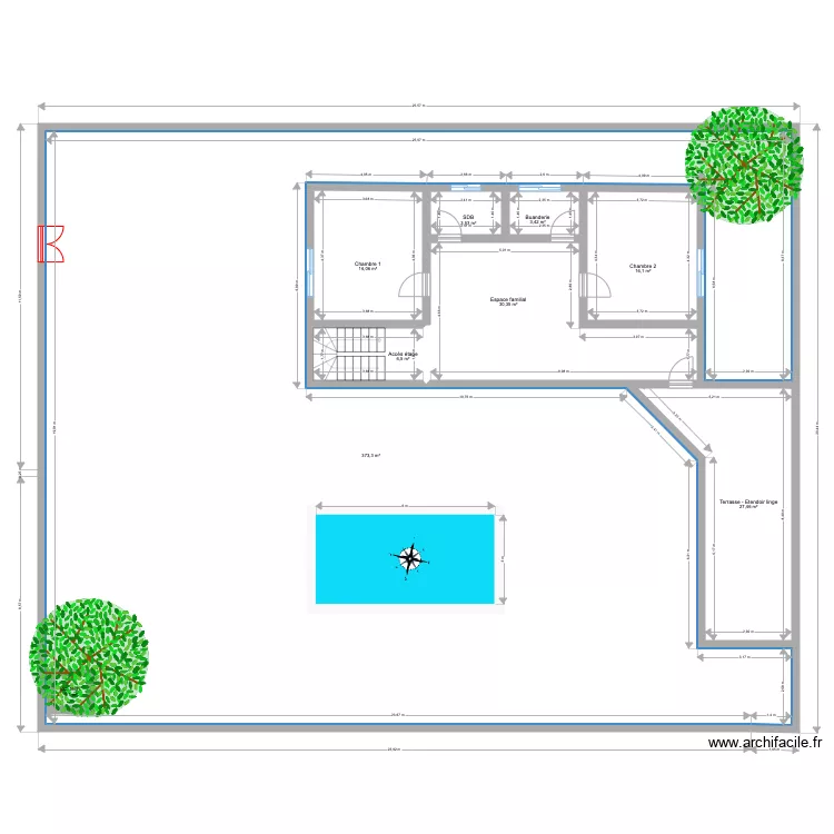 Ngaparou plan &eacute;tage batiment . Plan de 