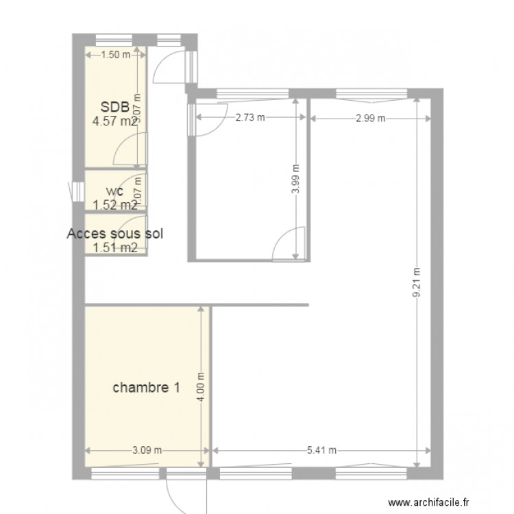 Achour RDC 1. Plan de 0 pièce et 0 m2