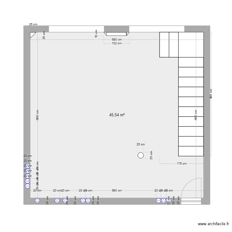 plan bureau vide. Plan de 0 pièce et 0 m2