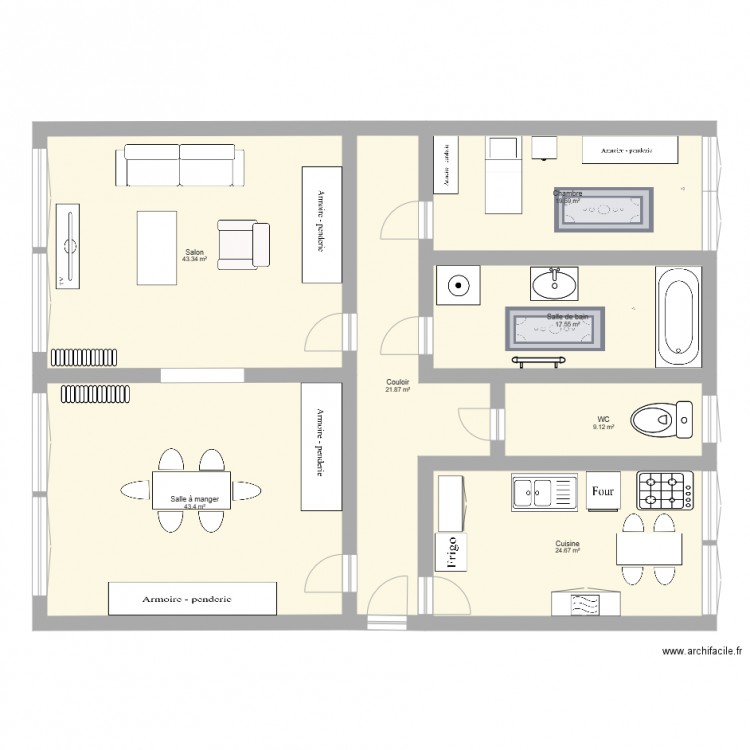 Appartement . Plan de 0 pièce et 0 m2