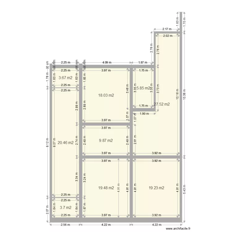 chalet RDC. Plan de chalet RDC. Plan de