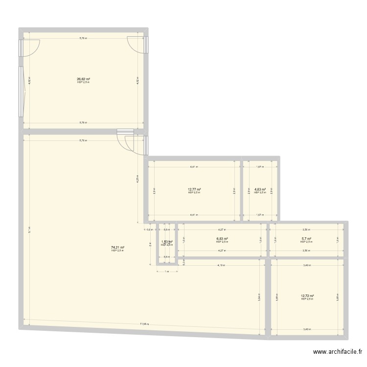 TABAC. Plan de 8 pièces et 145 m2