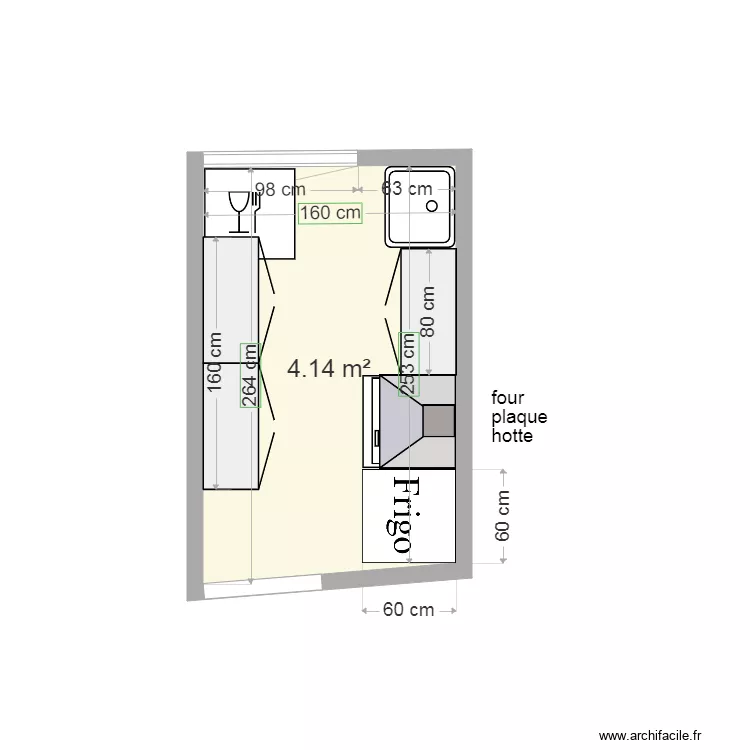 cuisine premier. Plan de 