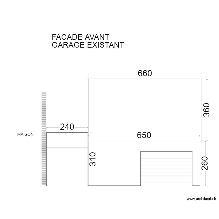 FACADE AVANT. Plan de 0 pièce et 0 m2