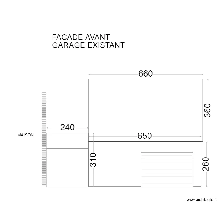 FACADE AVANT. Plan de 