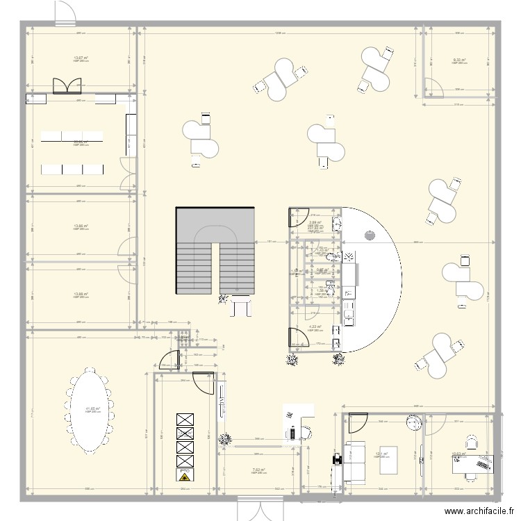 LOCAUX EYBENS RDCH 06 10 21. Plan de 18 pièces et 423 m2