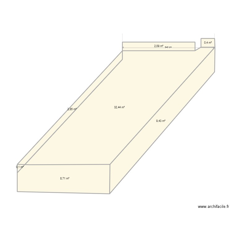 LEON. Plan de 7 pièces et 56 m2