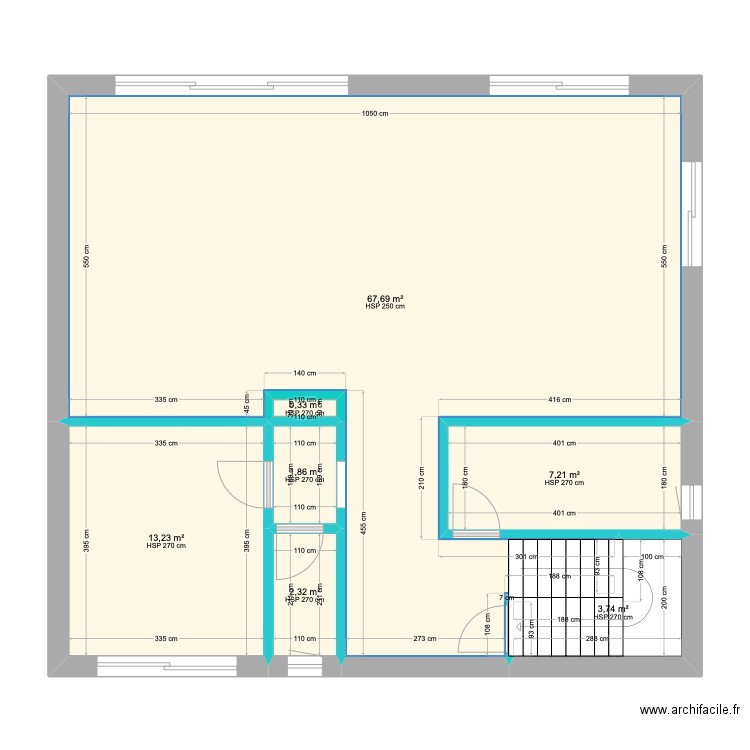 Paulo morais. Plan de 21 pièces et 258 m2