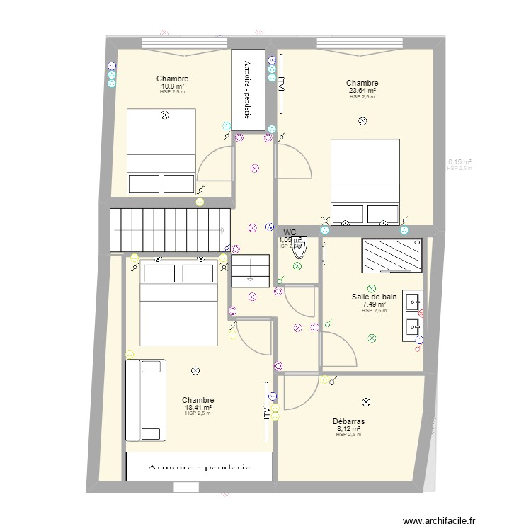 Virginie Harreville electricit&eacute;.. Plan de 0 pièce et 0 m2