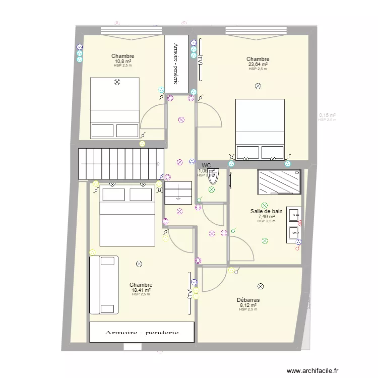 Virginie Harreville electricité.. Plan de 15 et 135 m² Virginie Harreville electricité.. Plan de 15 et 135 m²