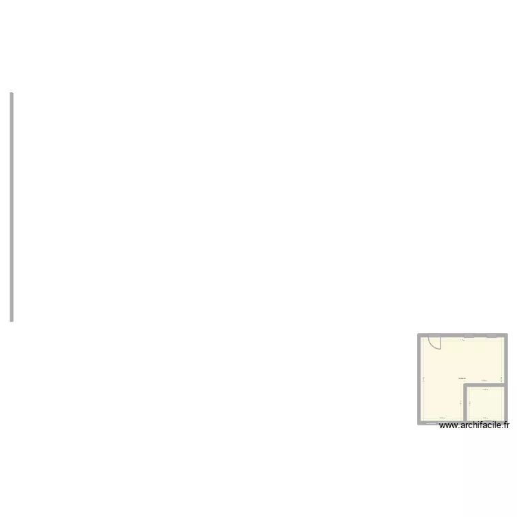 milena margaux. Plan de 1 Pièce et 55 m²