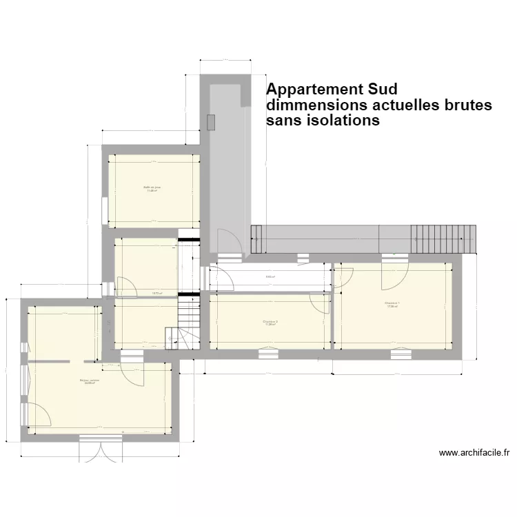 La  plaine   Appartement V7. Plan de 