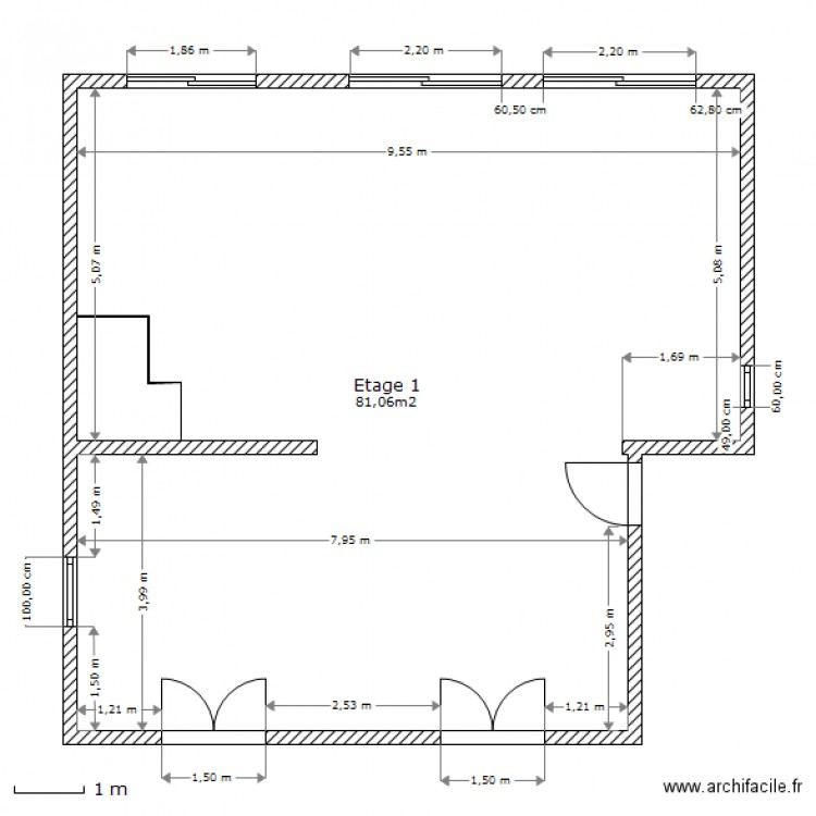 pilo etage 1. Plan de 0 pièce et 0 m2