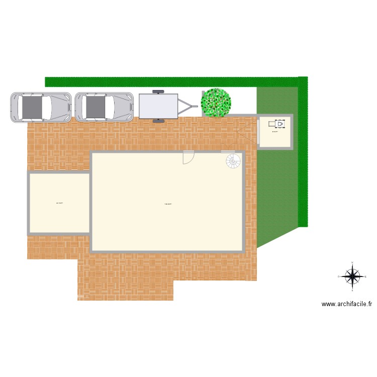 garage. Plan de 0 pièce et 0 m2