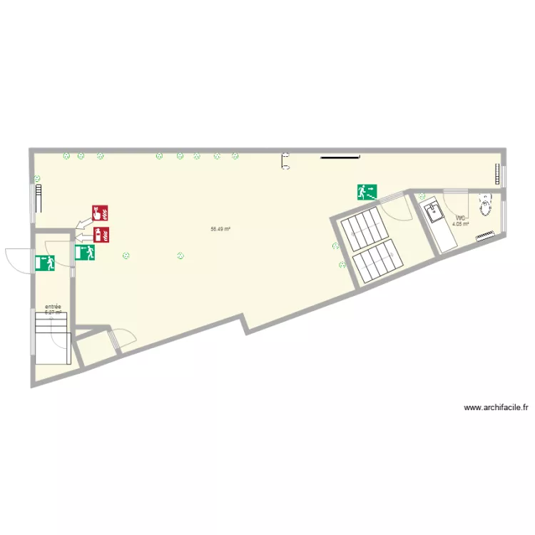 incubateur premier &eacute;tage s&eacute;curit&eacute;. Plan de 