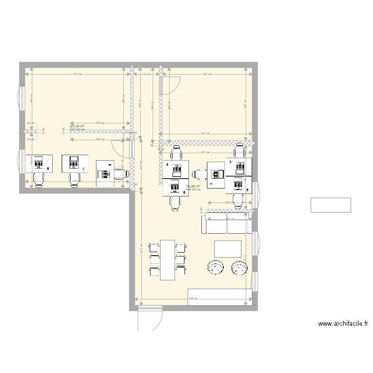 cotes ok projection. Plan de 0 pièce et 0 m2