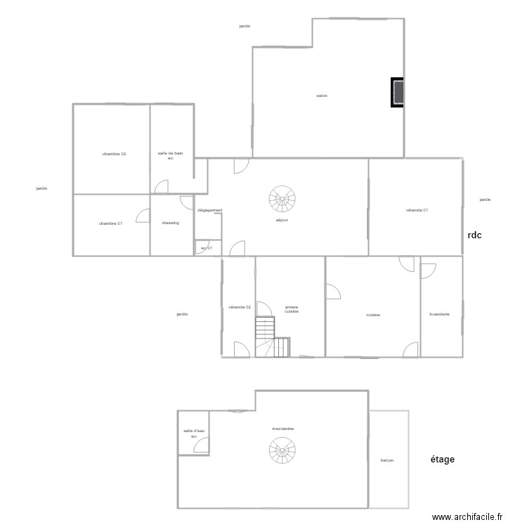 michel guicheteau rdc etage. Plan de 0 pièce et 0 m2