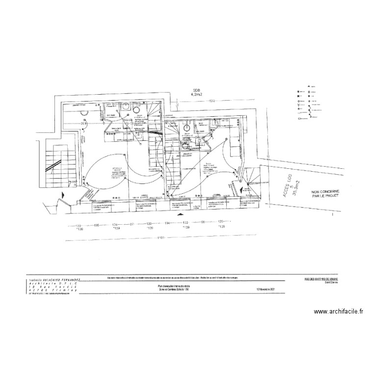 Architecte Aulagnier. Plan de 0 pièce et 0 m2