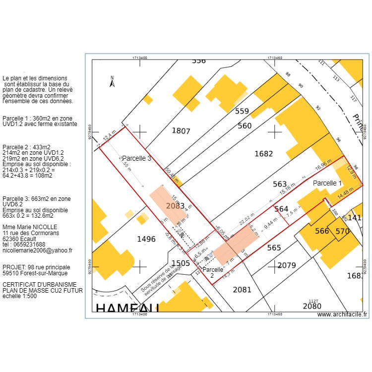 Plan de masse futur 2. Plan de 0 pièce et 0 m2