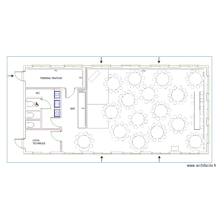 Plan de table quinconce. Plan de 0 pièce et 0 m2