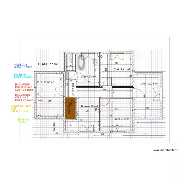 PLAN ETAGE PRISE. Plan de PLAN ETAGE PRISE. Plan de