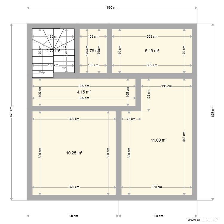 Second Plan 3MS. Plan de 6 pièces et 35 m2