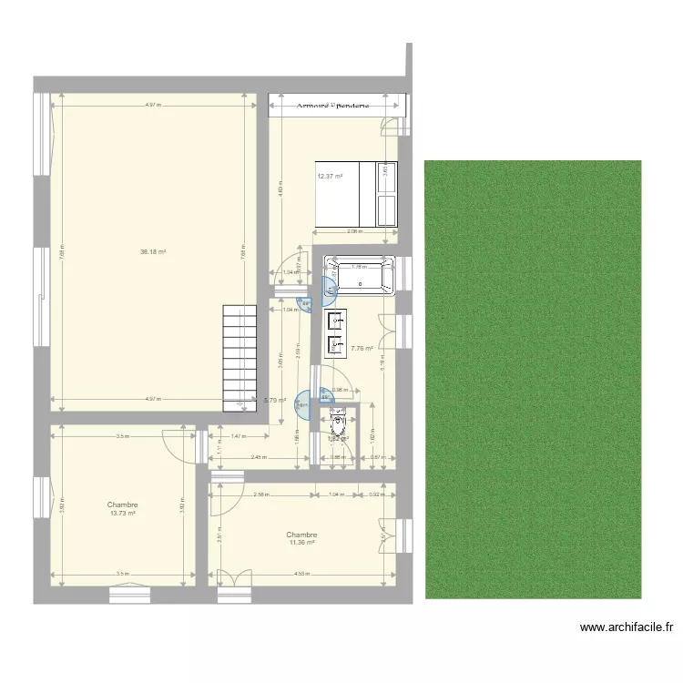 Maison 2 Etage. Plan de 