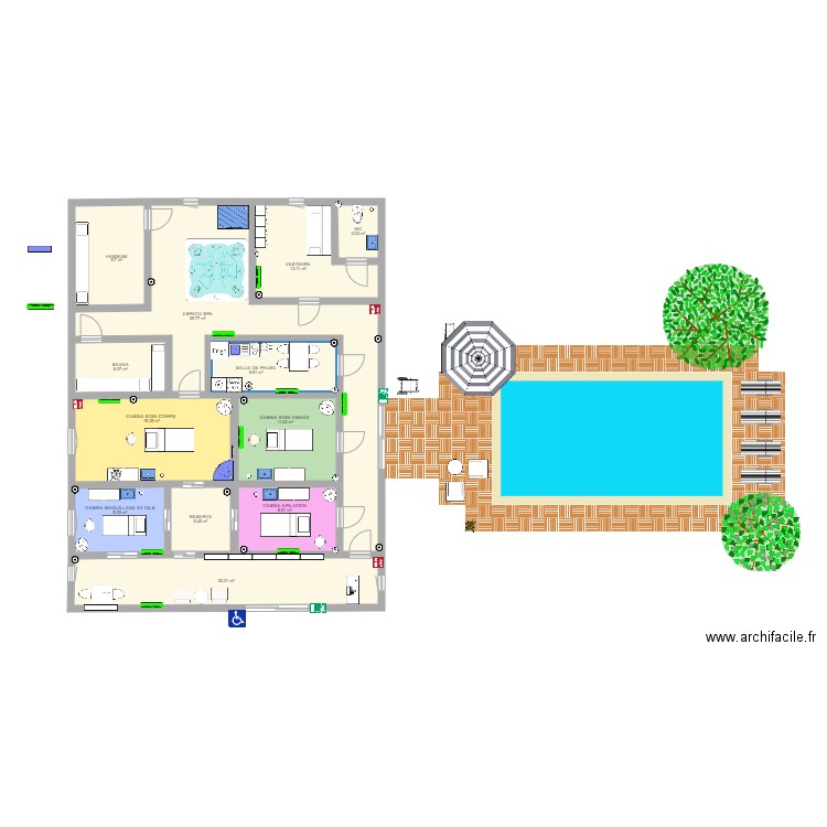 institut cadre. Plan de 0 pièce et 0 m2