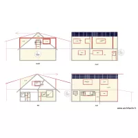 plans des fa&ccedil;ades