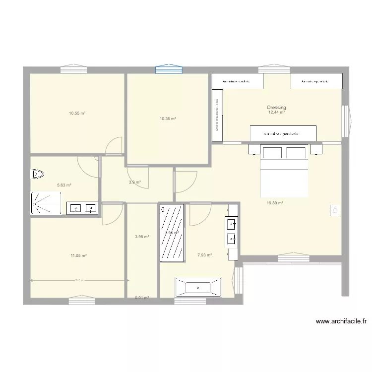Jade et Corentin Tr&eacute;voux  Surface Modif R 1 V1. Plan de 