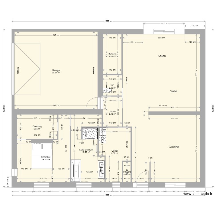 REZ DE CHAUSSEE ESSAI 10. Plan de 0 pièce et 0 m2