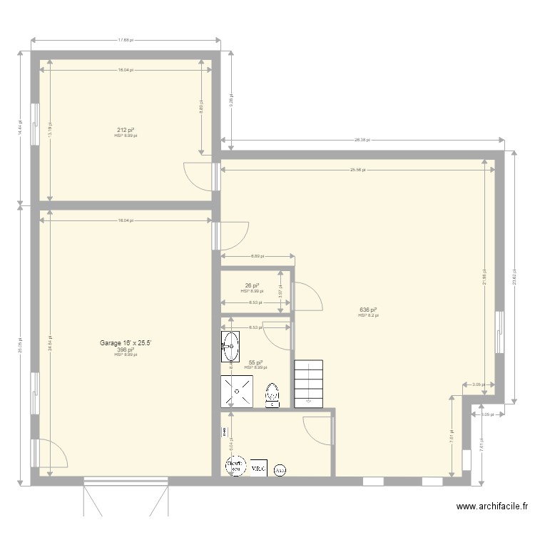 Plan sous sol. Plan de 0 pièce et 0 m2