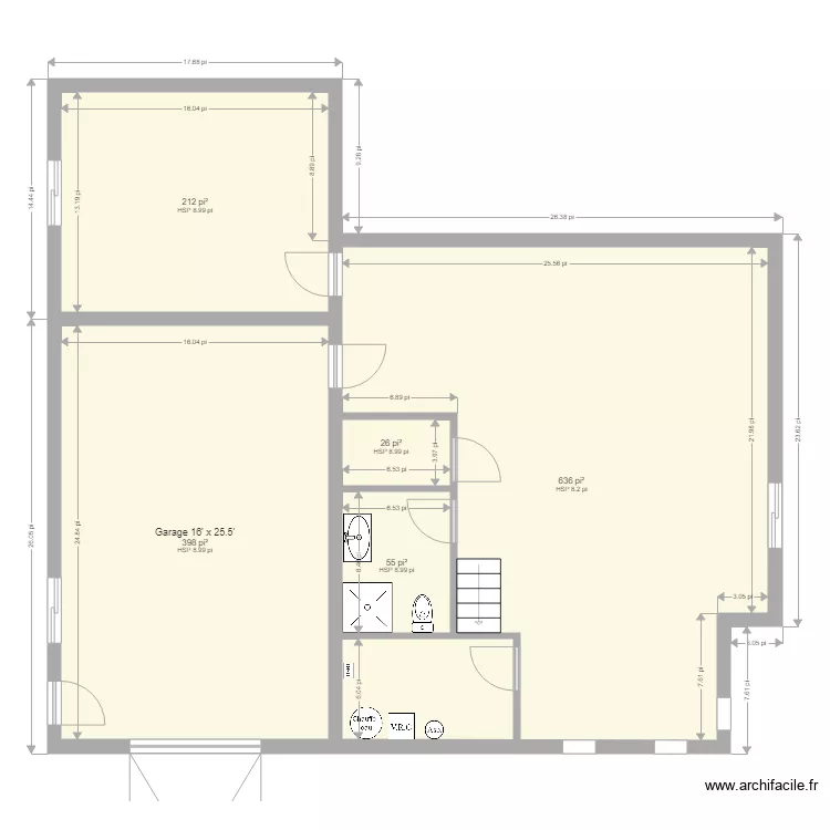 Plan sous sol. Plan de 