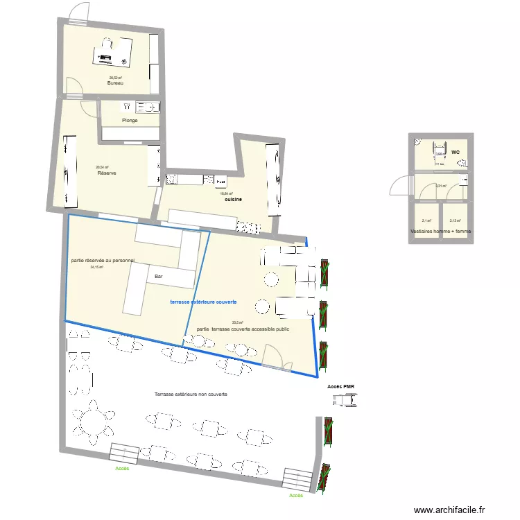 restaurant poutou modifi. Plan de 