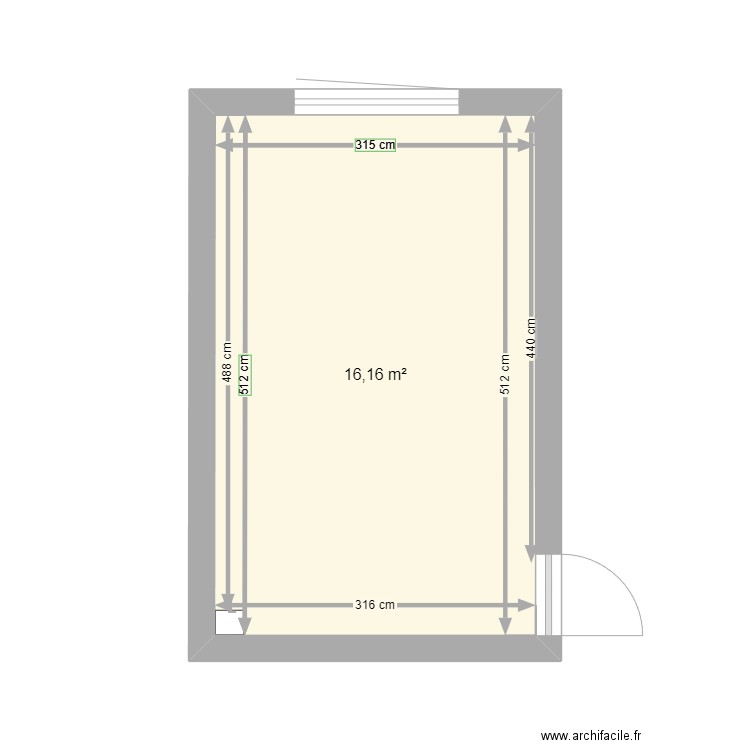 chambre lou. Plan de 0 pièce et 0 m2