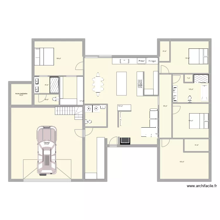 Robert. Plan de 15  et 229 m²