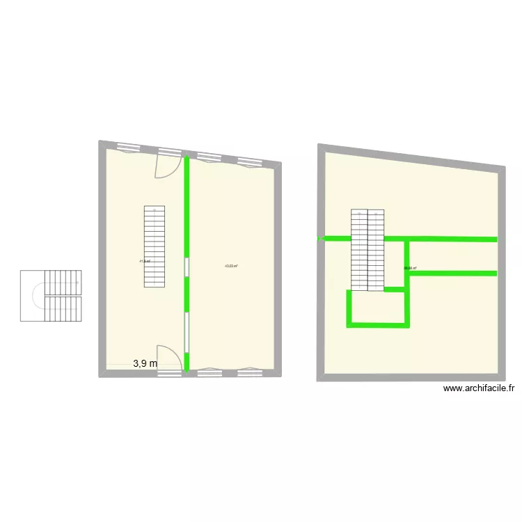 fourmies. Plan de 3  et 174 m²